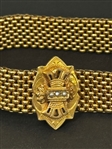 Victorian Gold Filled Slide Bracelet With Seed Pearls