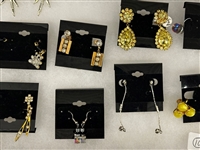 (24) Pairs of Vintage Costume Earrings: Rhinestones, Crystals