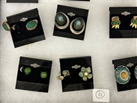 (20) Pairs of Vintage Jade, Nephrite Earrings