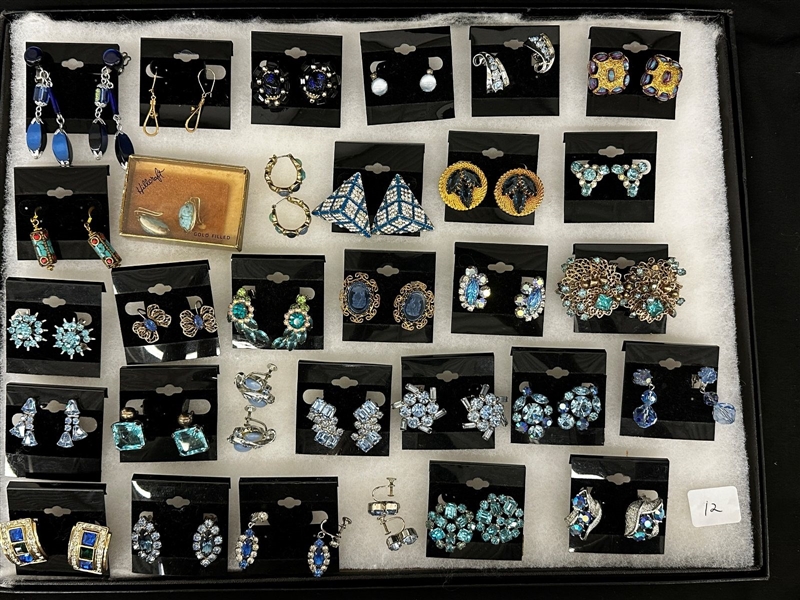 (31) Pairs of Costume Earrings: Japan, Coro, Selini, Gold Filled, Others