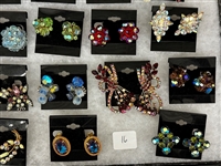(27) Pairs of Aurora Borealis Costume Earrings: Vogue, Germany, Alice Caviness, Others