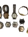 Group of Watches, and Watch Boxes; Gruen, Elgin, Many Others