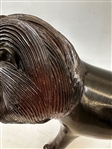 Large Carved Ebony Wooden Lion 