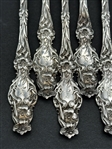 Whiting Lily Sterling Silver Cocktail Forks Gold Wash Tines