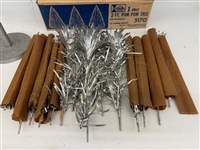 Vintage Pom Pom Aluminum Branch Holiday Tree