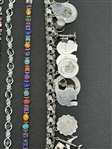 Group of Sterling Silver Jewelry With Gemstones, Enamel