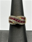 14k Gold Rubies and Diamond Ring