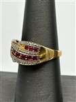 14k Gold Rubies and Diamond Ring