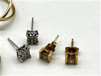 (4) 14k Gold Pairs of Earrings