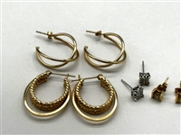(4) 14k Gold Pairs of Earrings