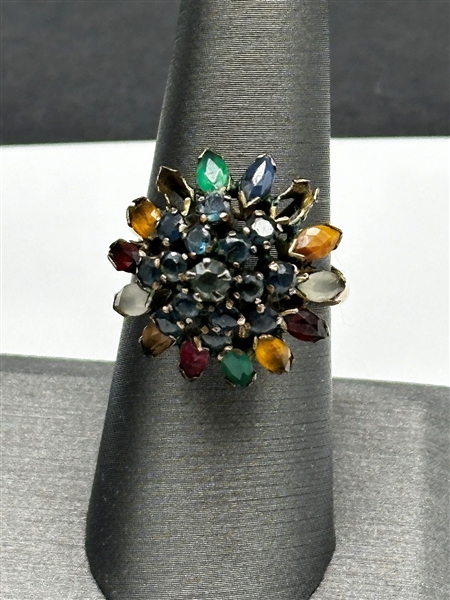 14k Gold Filled Ring Cathedral Setting With Gemstones