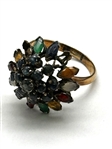 14k Gold Filled Ring Cathedral Setting With Gemstones