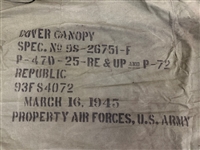 Original Republic P-47D Thunderbolt WWII Fighter Cockpit Cover: RARE 