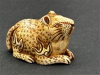 (21) Group of Antique Netsuke Figures: Karakuri, Katabori, Manju