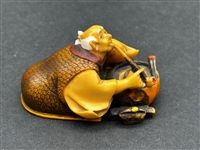 (21) Group of Antique Netsuke Figures: Karakuri, Katabori, Manju