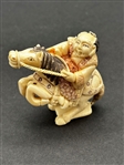 (21) Group of Antique Netsuke Figures: Karakuri, Katabori, Manju