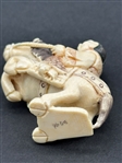 (21) Group of Antique Netsuke Figures: Karakuri, Katabori, Manju