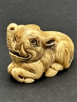 (21) Group of Antique Netsuke Figures: Karakuri, Katabori, Manju