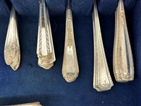 Group of Silver Plate Flatware Pieces Mixed Group
