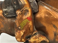 Group of Horse Figurines: Porcelain, Brass and Copper