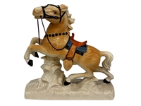 Group of Horse Figurines: Porcelain, Brass and Copper