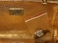Off Park Collection Hand Beaded Rhinestone Coral Crystal Clutch