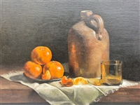 Joan Alex Potter (b.1935) Still Life Fruit Oil Painting Gilded Frame