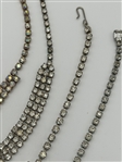 (4) Vintage Clear Multi Strand Rhinestone Necklaces