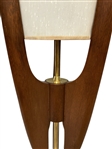 Arthur Jacobs For Modeline Mid Century Modern Sculpted Cone Lamp With Original Shade