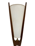 Arthur Jacobs For Modeline Mid Century Modern Sculpted Cone Lamp With Original Shade