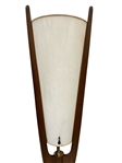 Arthur Jacobs For Modeline Mid Century Modern Sculpted Cone Lamp With Original Shade