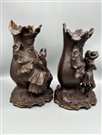 Pair of Utzschneider & Cie Terracotta Figural Vases
