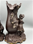 Pair of Utzschneider & Cie Terracotta Figural Vases
