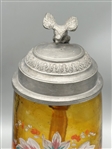 (2) Porcelain and Glass Tankards