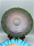 (2) Pieces of Glass Murano Art Glass, Victorian Satin Glass Bowl