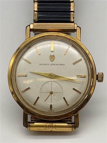 Croton Nivada Grenchen Gold Filled Wrist Watch