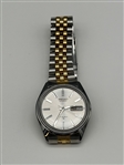 Seiko 1980s 7006 Day Date Stainless Steel Wrist Watch