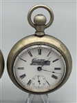 (2) Silver Tone Pocket Watches: Elgin & New Era