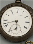 (2) Coin Silver Pocket Watches Hampden, and Elgin
