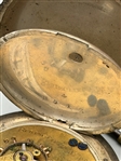 (2) Coin Silver Pocket Watches Hampden, and Elgin