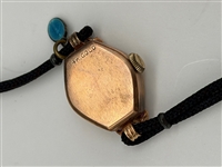 (3) 14k Gold Ladies Watches; Zodiac, Elgin, Globe