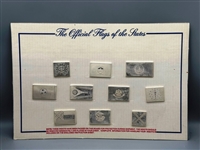 Franklin Mint Large The Official Flags of The States Sterling Silver Ingots