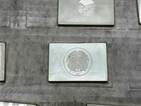 Franklin Mint Large The Official Flags of The States Sterling Silver Ingots