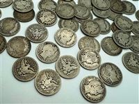 Group of (100) Barber Silver Quarters