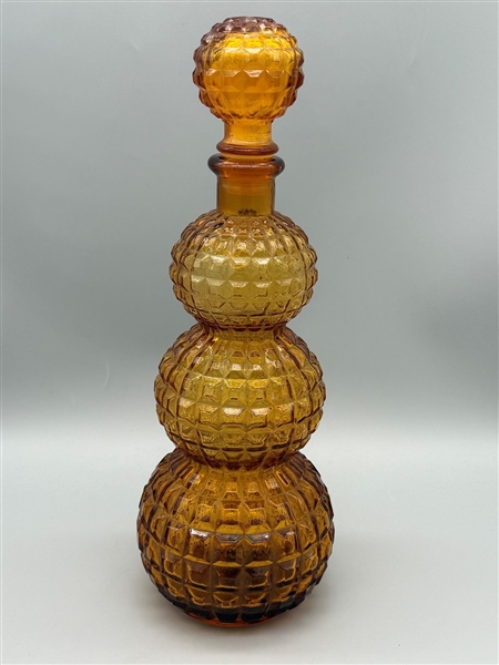 Italian Empoli Glass Genie Bottle Decanter