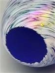 Art Glass Iridescent Egg Paperweight