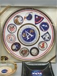 Group of NASA Collectibles: Ashtrays, Apollo Plate OB