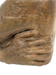 Contemporary Bronze Torso Sculpture Signed
