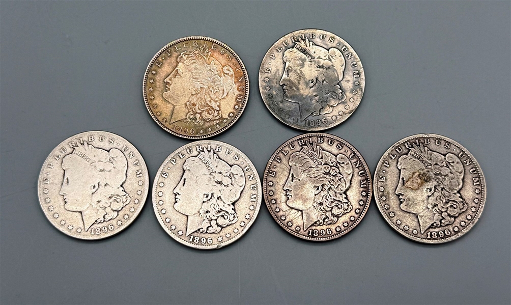 Group of (6) 1896 Morgan Silver Dollars