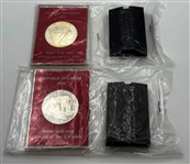 (2) 1973 Republic of Liberia $5 Silver Proof Coins Struck by The US Mint